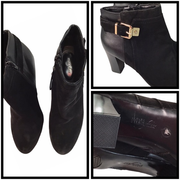 Alfani Leather & Suede NWT Booties Size 6M Black - Picture 11 of 13